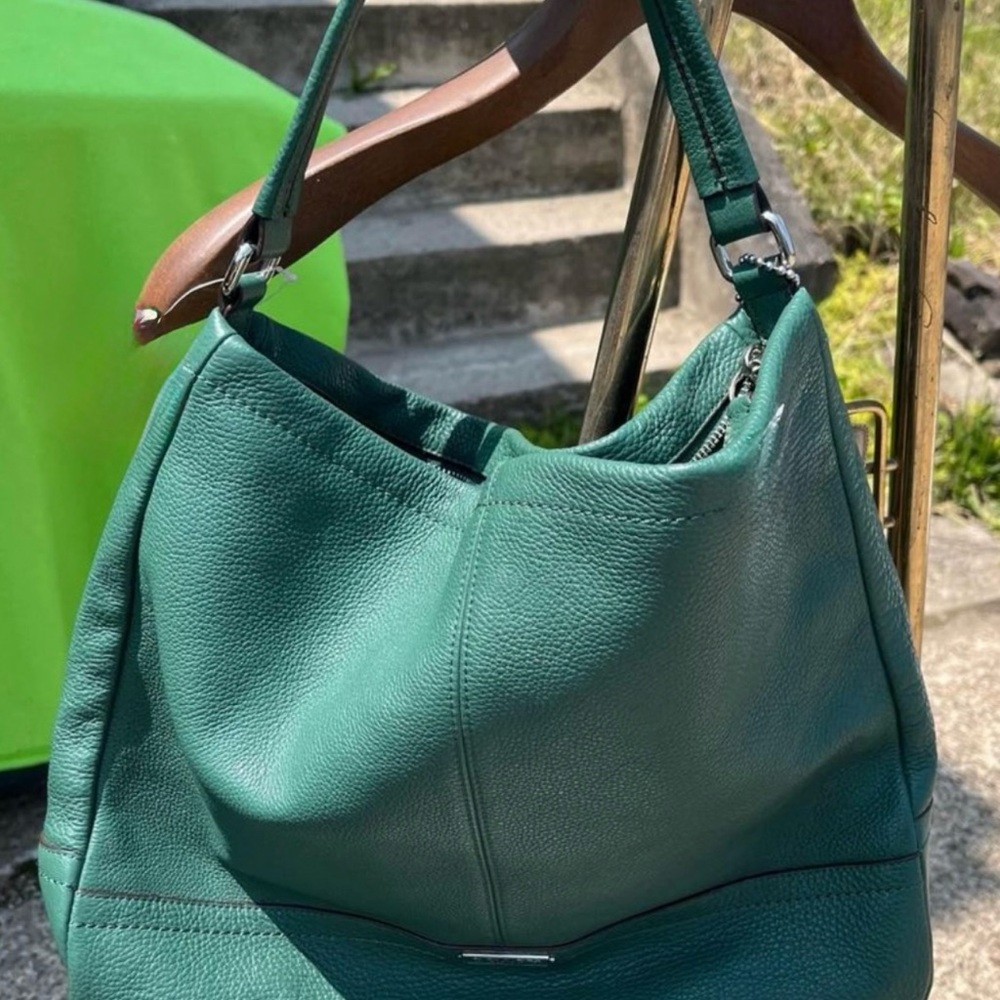 Coach Green Leather Hobo Bag